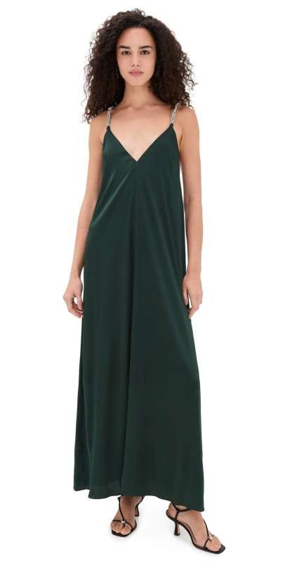 Significant Other Abbey Trapeze Maxi Dress Emerald