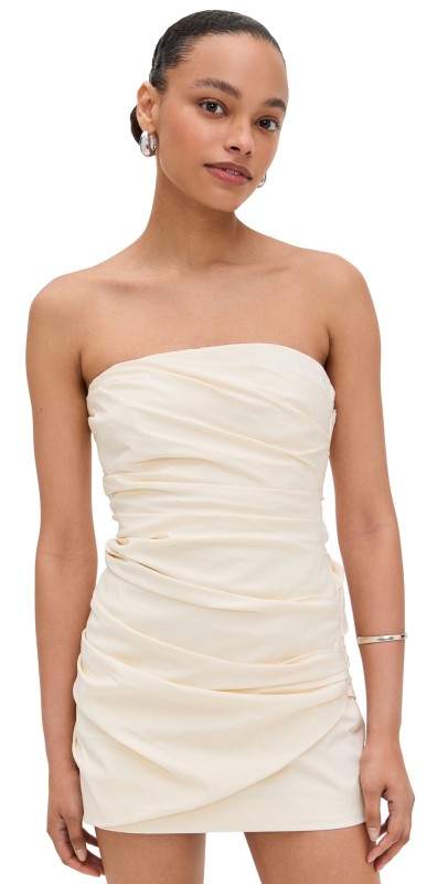 SIR. Florent Strapless Mini Dress Cream