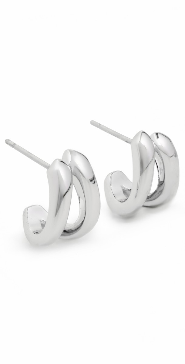 Luv Aj Layla Split Hoops Silver