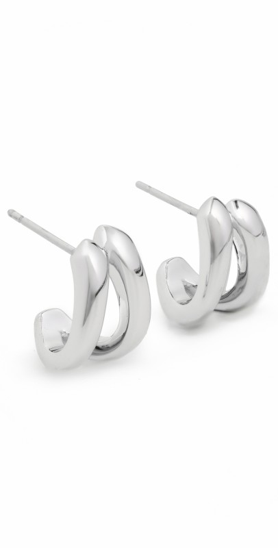 Luv Aj Layla Split Hoops Silver