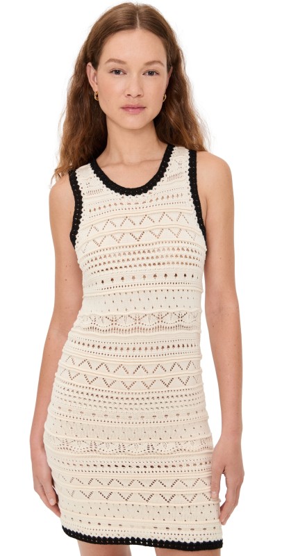 La Ligne Mallory Mini Dress Cream/Black