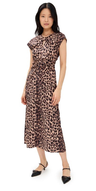 BAUM UND PFERDGARTEN Akeyla Dress Brown Baum Leopard