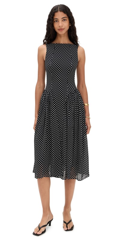 Reformation Anelis Dress Caviar Dot