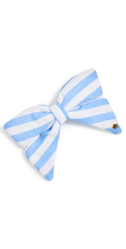 Lele Sadoughi Libby Linen Gauze Bow Barrette Capri Strip