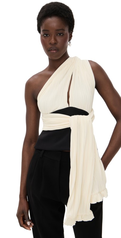 Maylé Vásquez Mao Top Off White & Black