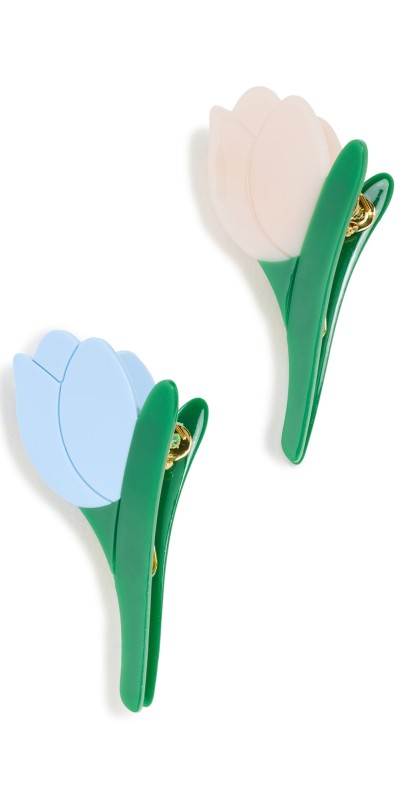 Loeffler Randall Juniper Tulip Clip Set Blue/Green/Cream Mult