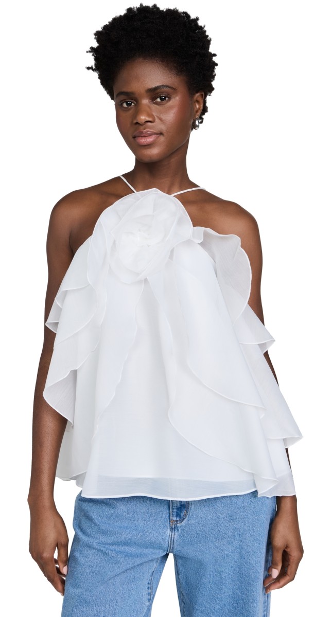 Aje Pandorea Layered Top Ivory