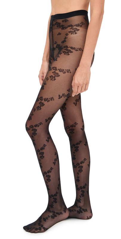 Wolford 17657 Floret Tights Dark Wood