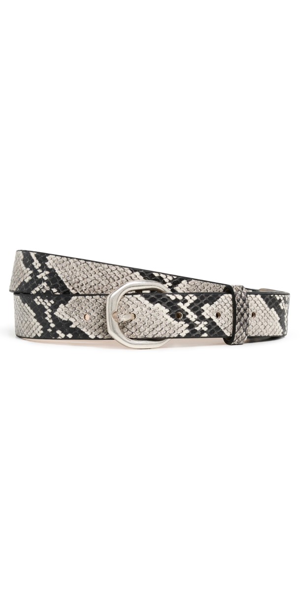 rag & bone Small Audrey Belt White Snake