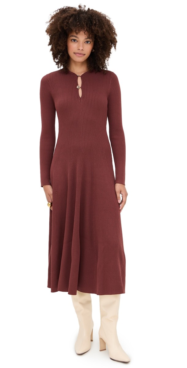 ASTR the Label Fallyn Sweater Dress Brown