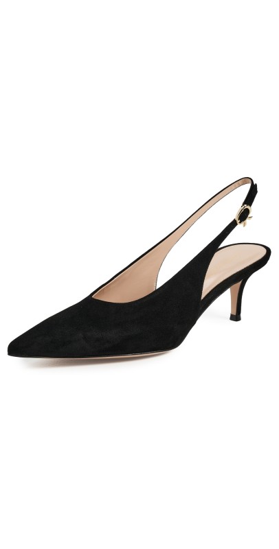 Gianvito Rossi Robbie Sling Camoscio 55mm Black