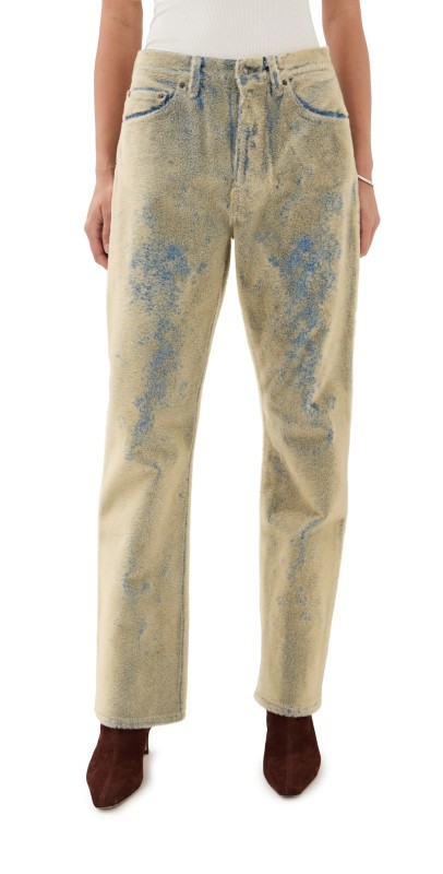 Acne Studios Loose Fit 5-Pocket Denim Blue/Beige