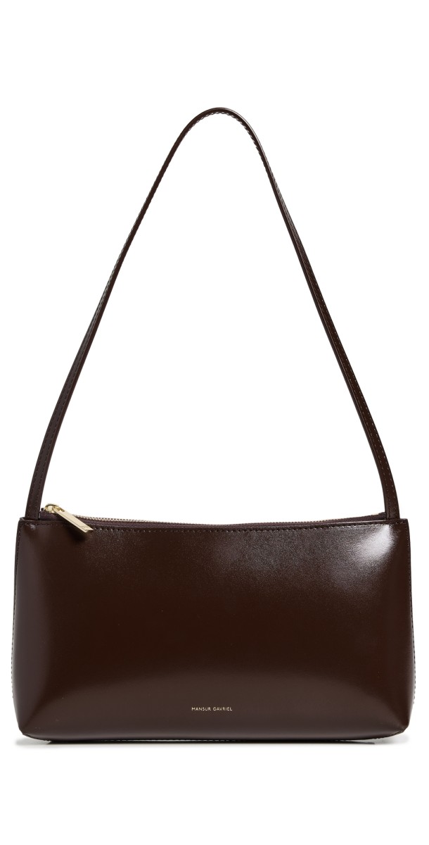 Mansur Gavriel Gaia Shoulder Bag Chocolate/Warm Grey