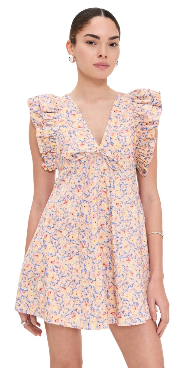 Kika Vargas Nola Dress Yellow Garden Yellow
