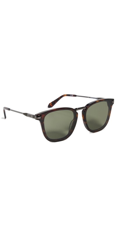 Quay Jackpot Remixed Round Sunglasses Dark Tort/Green Pol