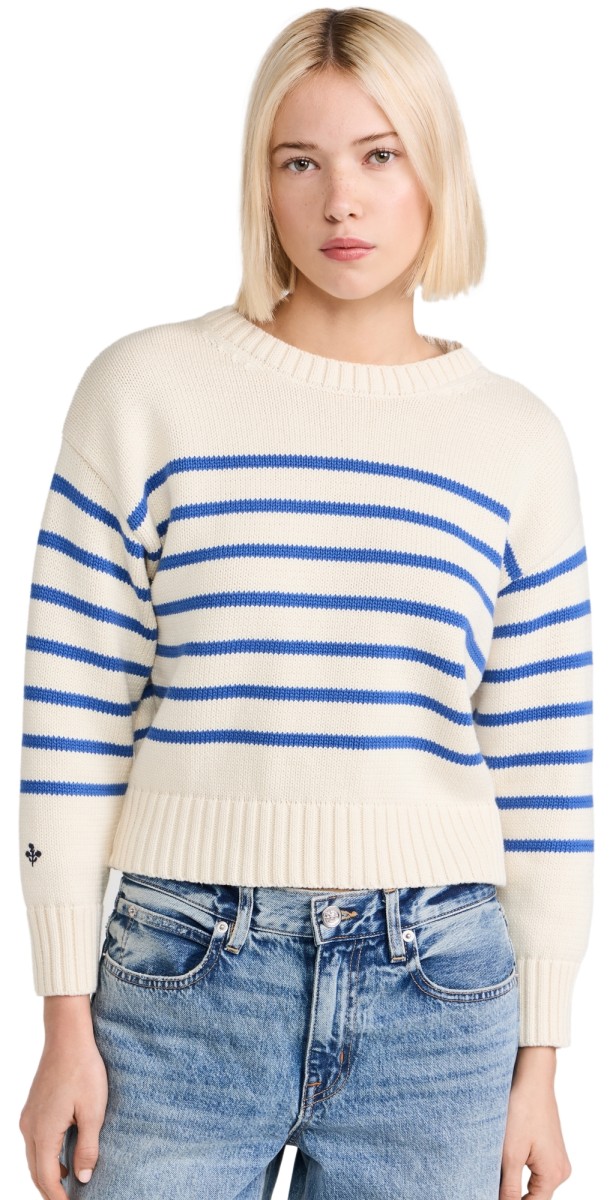 Marea Lake Sweater White/Tidal