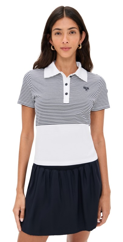 FRAME The Tennis Polo White Multi