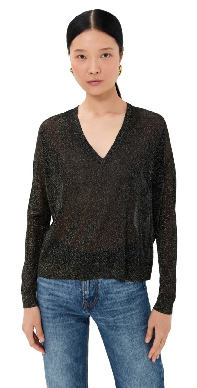 CO V Neck Sweater Black