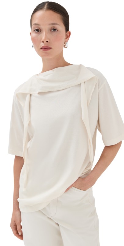 Lemaire Foulard T-Shirt Chalk