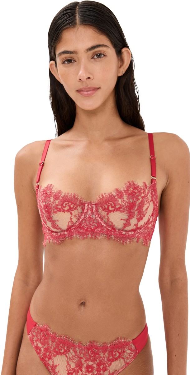 Skarlett Blue Skarlett Blue Entice Balconette Bra Bright Cherry/Nylon