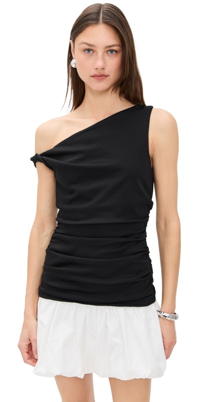 Line & Dot Wesley Mix-Media Mini Dress Black/Cream