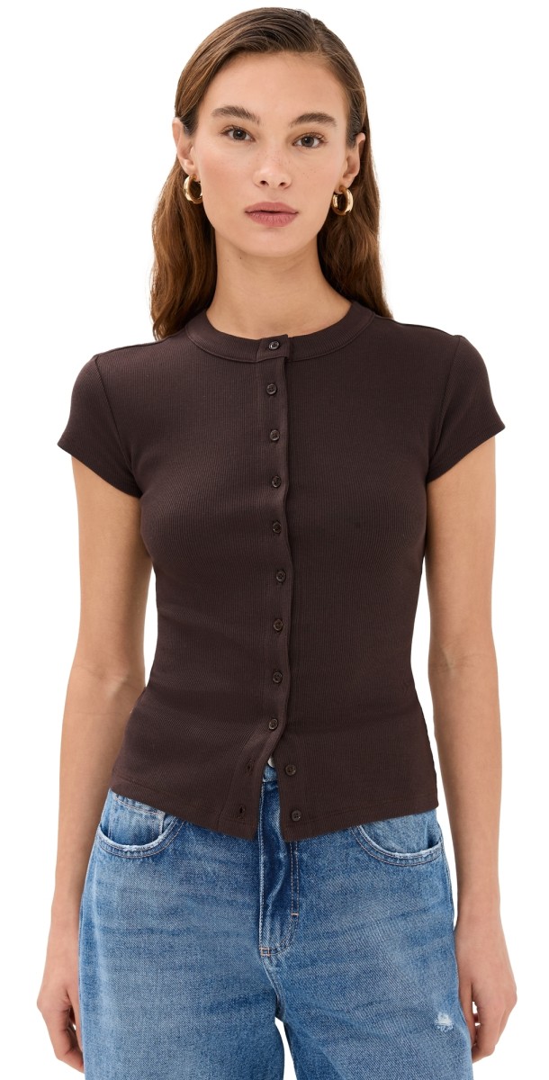 Reformation Raelynn Knit Top Mole
