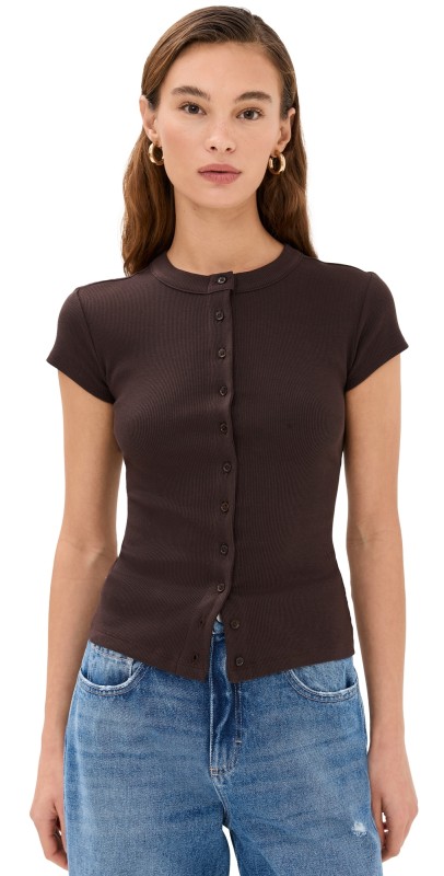 Reformation Raelynn Knit Top Mole