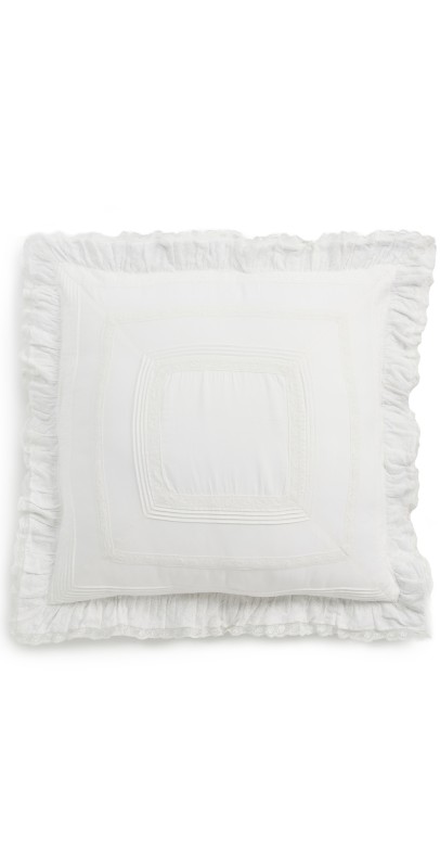 LoveShackFancy Victorian Euro Pillow Whit