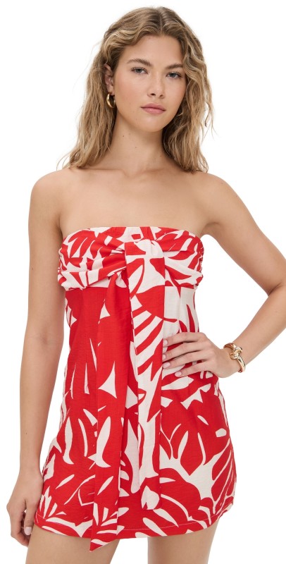 Seven Wonders Arlette Strapless Mini Dress Matelo Red