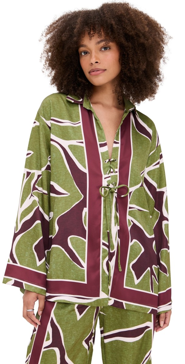 Seven Wonders Alessandra Sleeved Shirt Alessandra Green