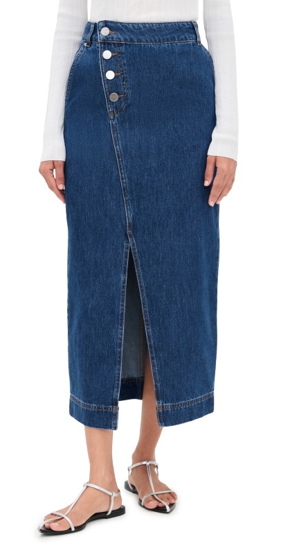 ALIGNE Asher Denim Skirt Mid Blue