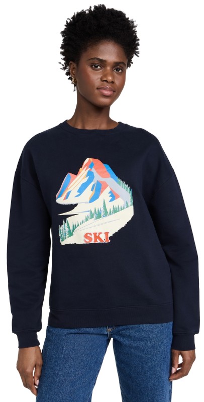 KULE The Oversized Alps Sweatshirt Navy