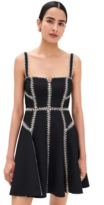 Cinq à Sept Jelena Dress Black/Gardenia