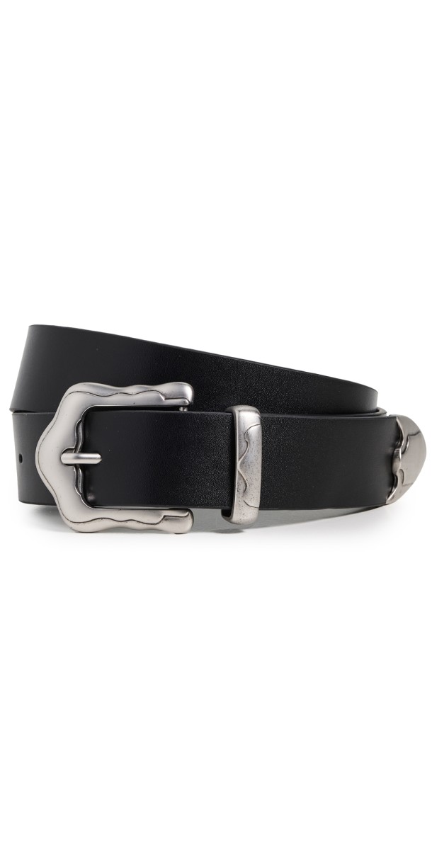 Good American Modern Western Belt Cognac