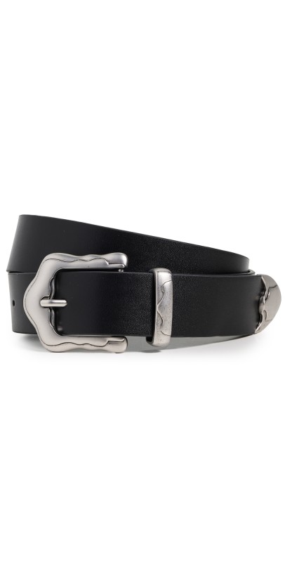 Good American Modern Western Belt Cognac