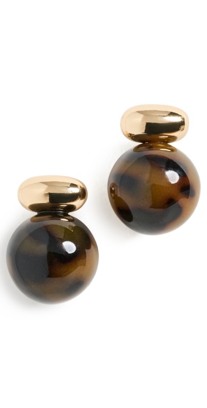 SHASHI Alice Tortoise Earrings Tortois