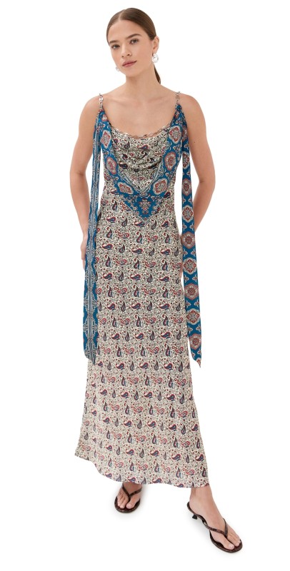 rabanne Robe Dress Bandana Paisley/Cream