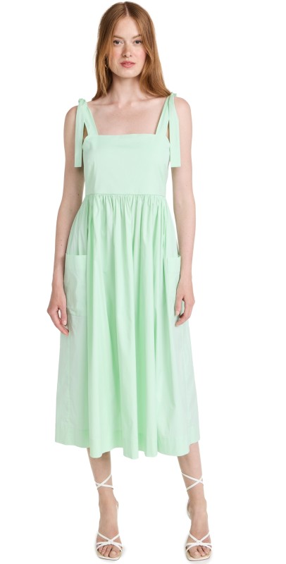 Tory Burch Shoulder Tie Dress Crushed Mint