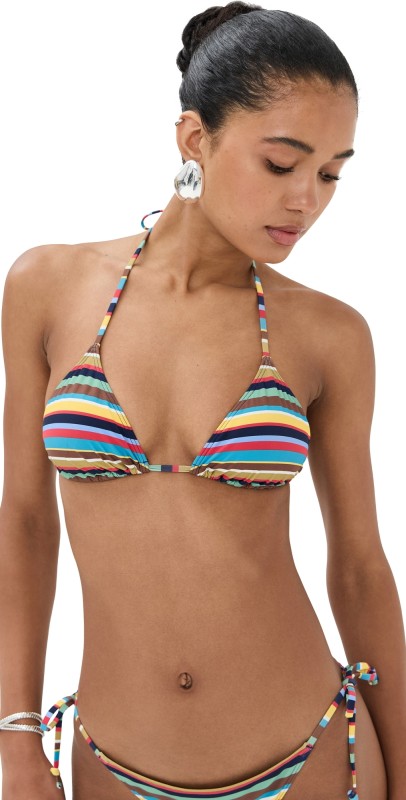 STAUD Lido Bikini Top Market Stripe