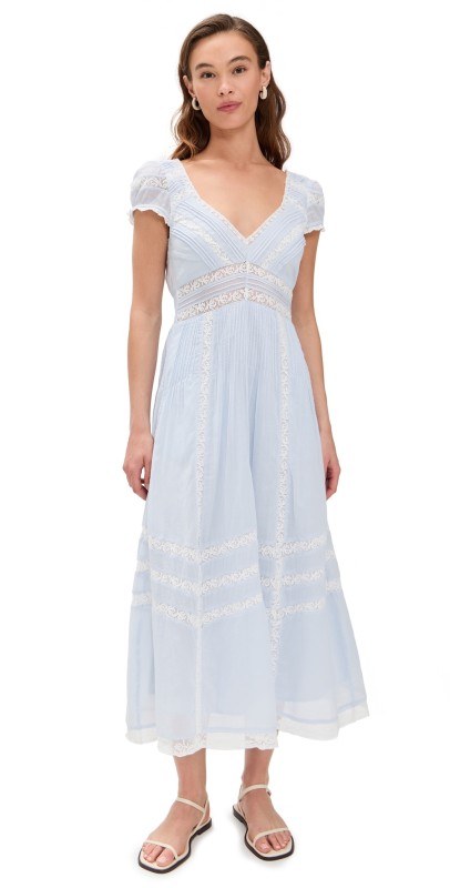 LoveShackFancy Suvi Dress Baby Bluebell