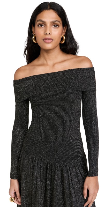 Zimmermann Crush Metallic Top Black/Gold
