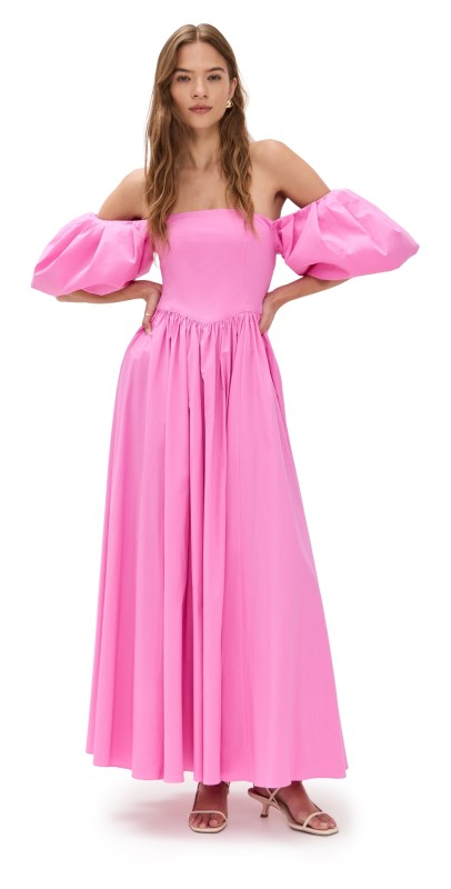 CAROLINE CONSTAS Christina Gown Flamingo