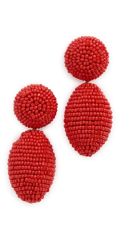 Deepa Gurnani Lashana Earrings Red