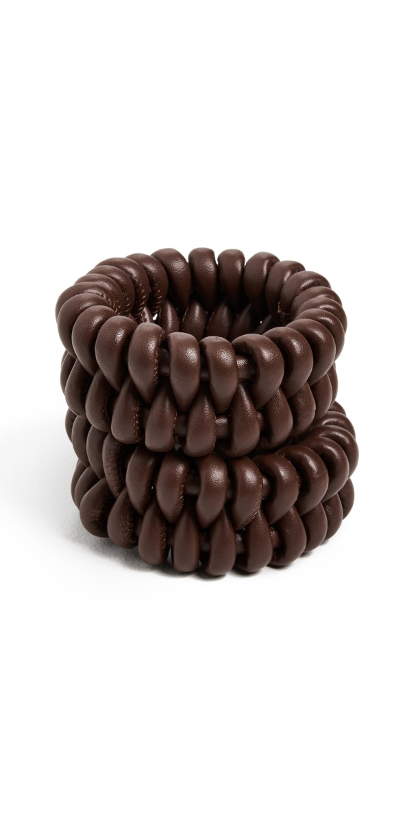 Johanna Ortiz Sculptural Monument Bangles Dark Chocolat