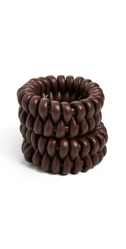 Johanna Ortiz Sculptural Monument Bangles Dark Chocolat