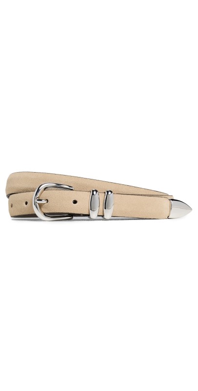 Anderson's Skinny Double Fastener Leather Belt Tan