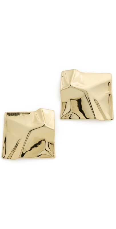 Lele Sadoughi Tetra Button Earrings Gold