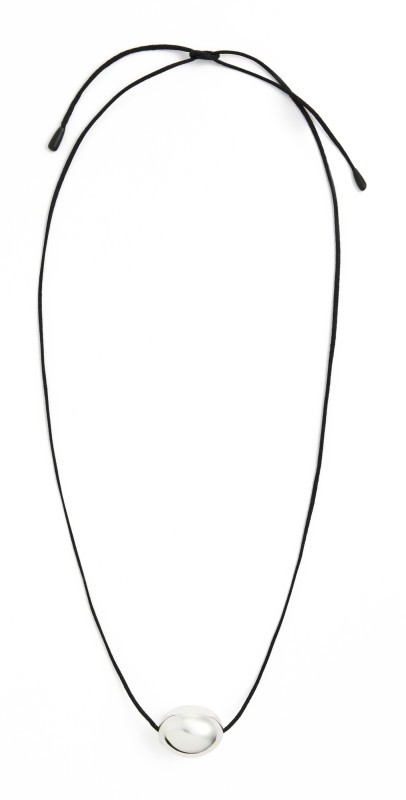 Annika Inez Large Ellipse Necklace Silver