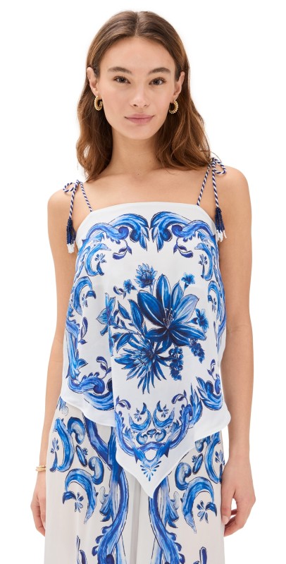 FARM Rio Garden Tiles Blouse Garden Tiles Off-White