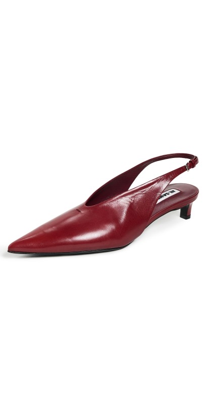 Jil Sander Slingback Heels CEDAR RED